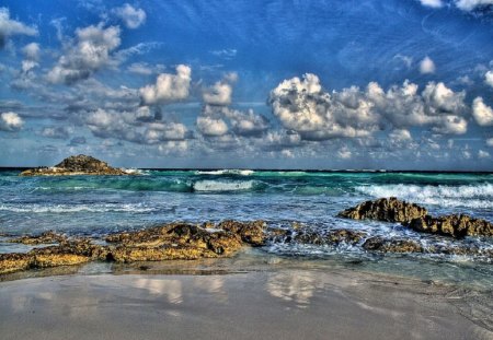 Tulum - sky, sea, waves