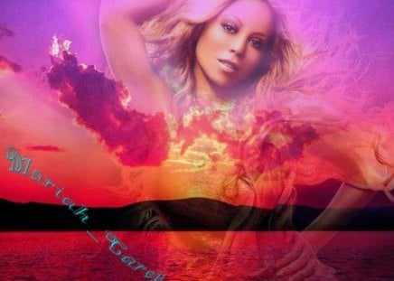 Mariah Carey - famous, sunset, fantasy, backgrounds