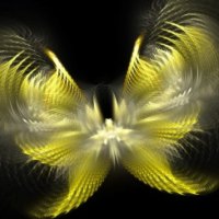 Yellow Fractal Butterfly