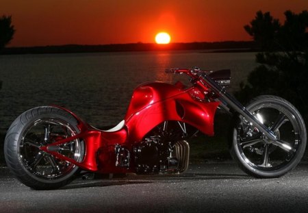 Custom_Chopper - bike, red chopper