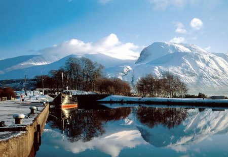 Beautiful scenery - nature, mountain, sea, reflection