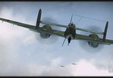 Me 110 - fighter, defense, attack, chase