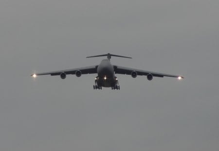 Big Bird Incoming - plane, aircraft, jet, Galaxy, USAF, jet aircraft, C-5 Galaxy