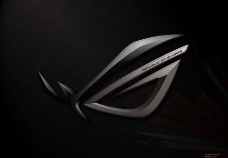 Steel - republic of gamers, rog, asus, gray, logo