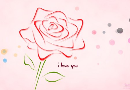 roses are red - i love you, love, abstract, pink, red, sweet, rose, flower