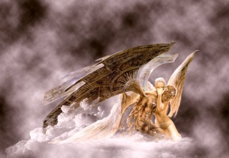 ~Angeles~ - dragon, abstract, fantays, angel