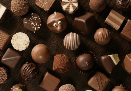 Chocolate truffles - truffles, white, candy, brown, cream, dessert, food, sweet, chocolate