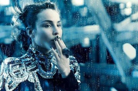 rooney mara - style, girl, fashion, fly kiss, ring