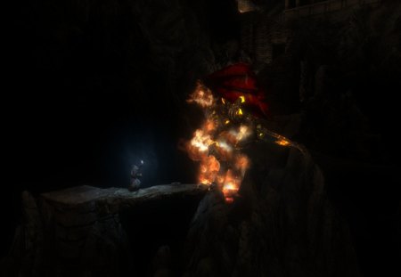 You shall not pass Skyrim - pc, flames, shadows, elder scrolls, fire, devil, gandalf, online, the, skyrim, pass, lord of the rings, demon, new