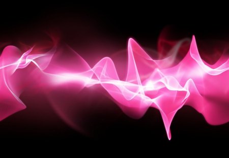 Pretty pink - bright, abstract, pink, black, sound