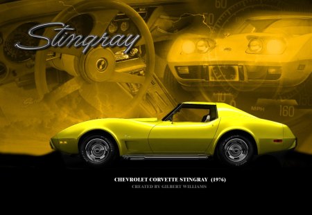 Gilbert's Vette - sportcar, chevrolet, car, montage