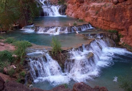 Beaver Falls - Grand Canyon - Arizona - USA - arizona, grand canyon, waterfalls, beaver falls, usa