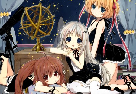 Little busters - anime, night, little busters, dress