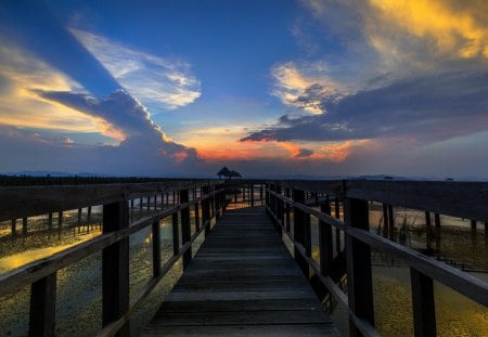 Beautiful View - dky, nature, Beautiful, blue, beach, view