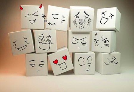 Feelings - blocks, expressions, faces, feelings