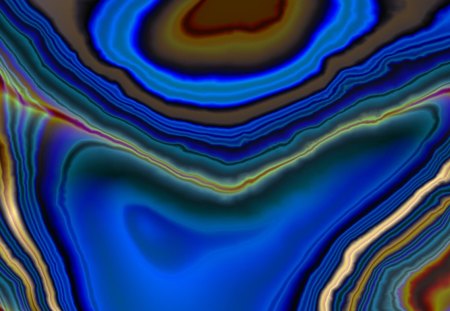 Extreme Blues - curves, abstract, swirl, yellow, pink, red, blue, green