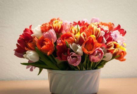 *** Bouquet of spring *** - tulips, flowers, bouquet, spring, nature