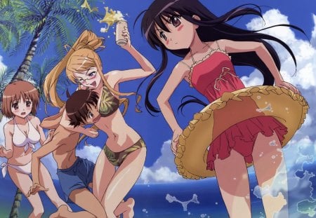 Anime girls - girl, swimsuit, anime, shakugan no shana, black hair, cute