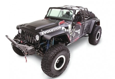 The eBay Jeepster- Feature Rig - jeep, black, roll cage, winch