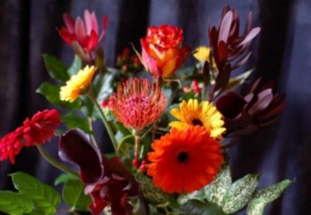 Flower Bouquet - red, pink, flowers, bouquet, yellow, nature