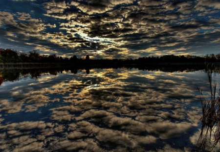 River - cloud, river, winter, amazing