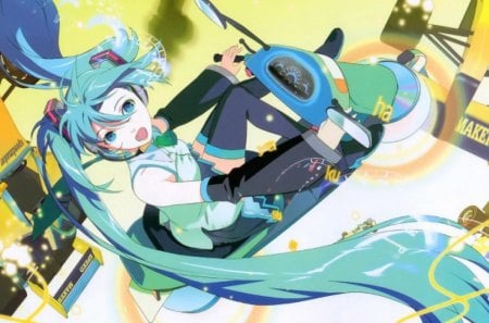 Hatsune - skin, motor, anime, hair