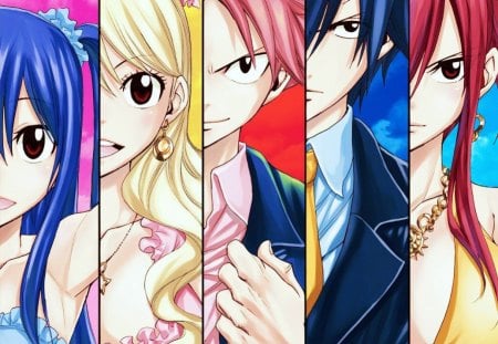 Fairy Tail Version 1 - erza, wendy, gray, lucy, fairy tail, natsu