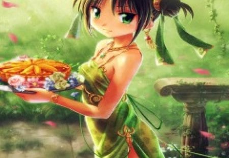 Forest Pie - forest, pie, orginal, girl, bake, cake