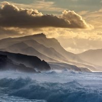 Stormy beach