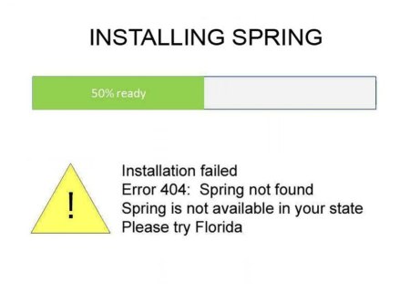 System Failure--NO Spring!!!!