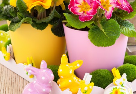 Spring ♥ - eggs, halidays, spring, colors, bunny, celebration, Easter, harmony, flowers, event, pastel