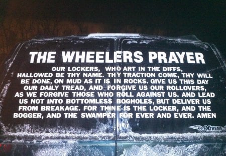 The Wheelers Prayer - badass, wheeler prayer, suburban, chevy