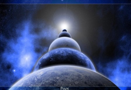 Planet Row - many planets, planet row, digital universe, digital world, planets