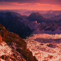 Alps sunset