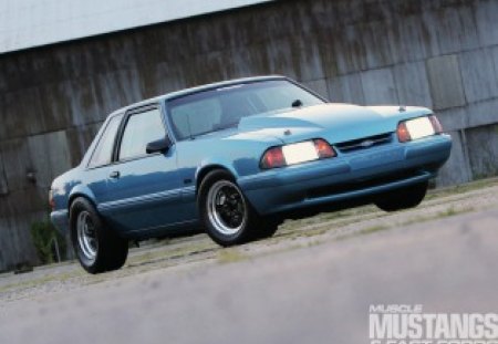 1992 Mustang LX - cowl hood, 92, ford, blue