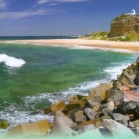 Nobby's Head lighthouse in New South Wales Australia