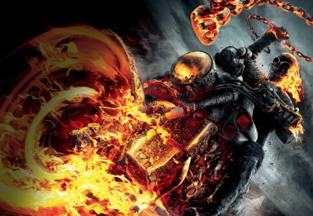 ~Cool Rider-GhostRider~ - abstract, fantasy, fire, 3d