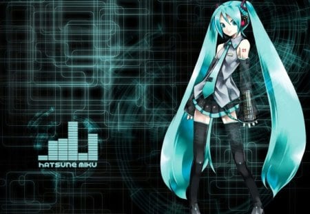 hATSUne MIKu - light blue hair, hatsune miku, girl, vocaloid, music, singer