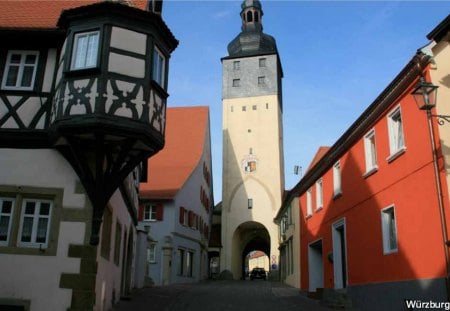 Memories Wuerzburger Tor - Bay window, Medival, Old Tower, Blue sky