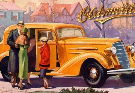 See those neghbors stare - 1934 oldsmobile, automobiles, vintage, oldsmobile, cars, wallpaper