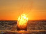 water on fire