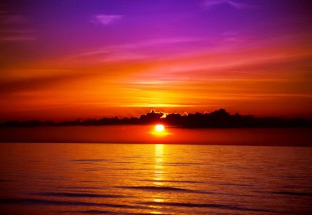 Sunset - nice, lake, sky, sundown, colorful, water, sunset, lovely, nature, glowing, pretty, reflection, beautiful, river, sea