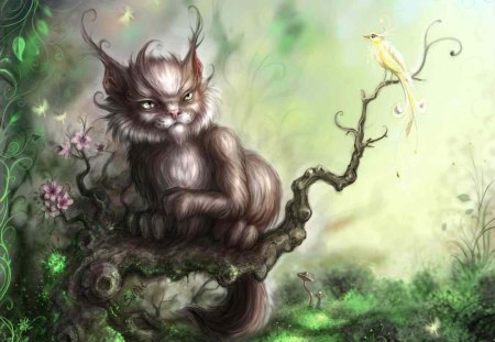 Wise Chinese Cat - abstract, cat, wise, fantasy, chinese