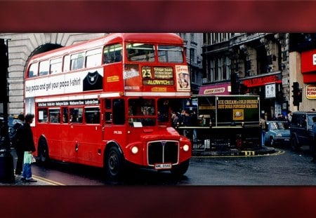 London-Double decker Bus - cars, people, entertainment, technology, other