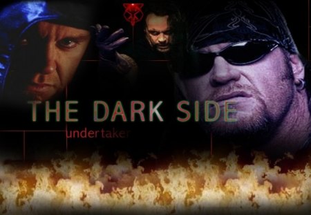 THE DARK SIDE - undertaker, dark side, fire, wwe