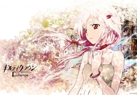 inori - guilty, anime, crown, inori