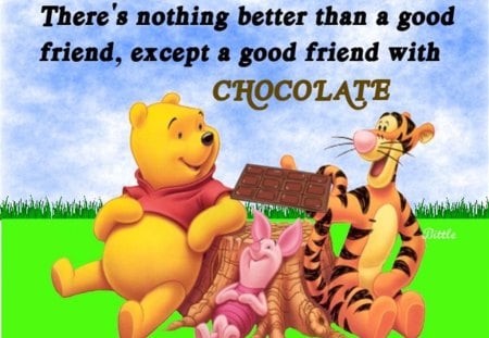 better than hunny????????? - tigger, pooh, chocolate, piglet