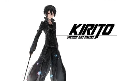 kirito - art, online, anime, sword, kirito