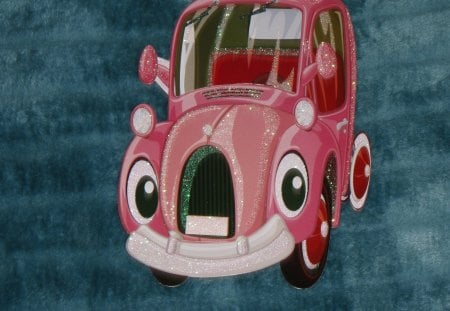 Little pink car - decal, kids, car, photography, cute, pink