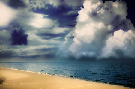 amazing earth water and sky hdr - beach, sea, hdr, clouds